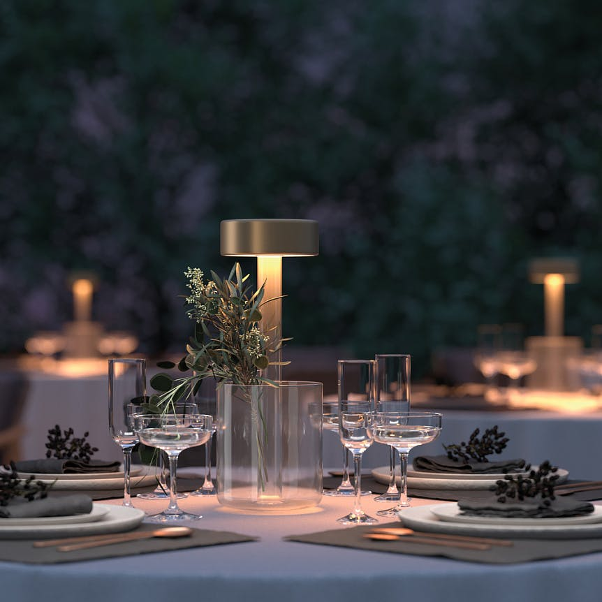 Lampe d'appoint sans fil avec vase ALMA