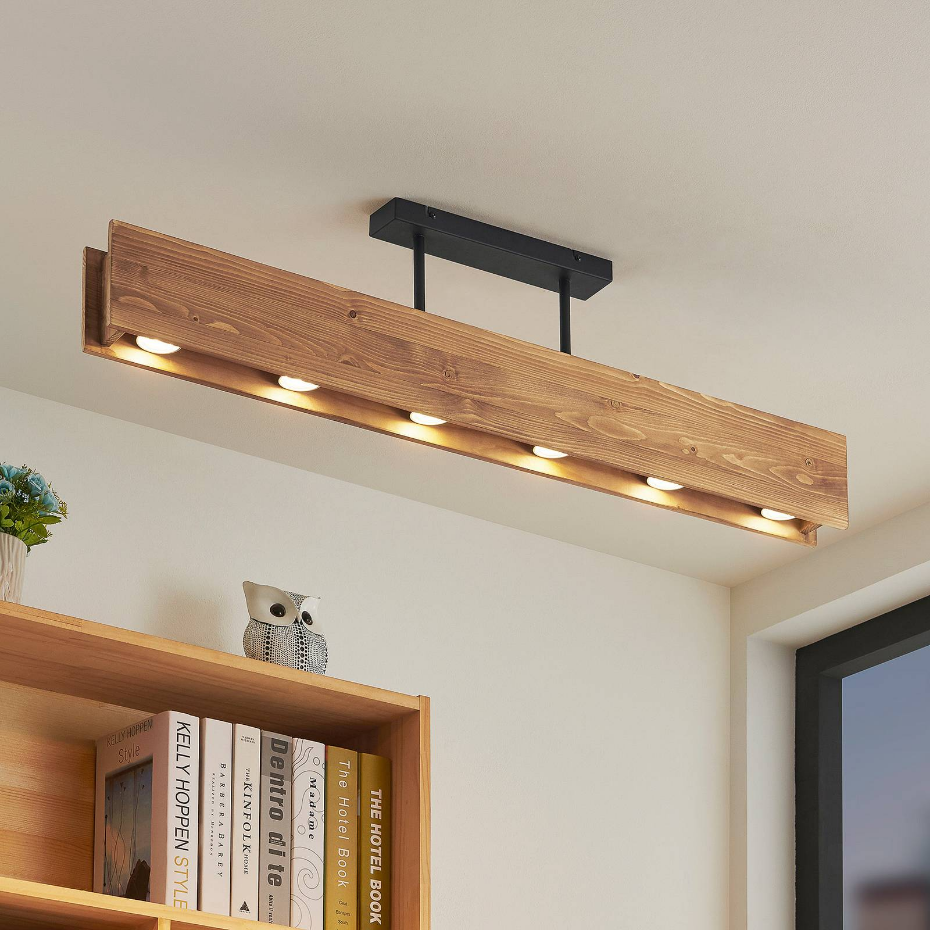 Plafonnier en bois scandinave, Malwin