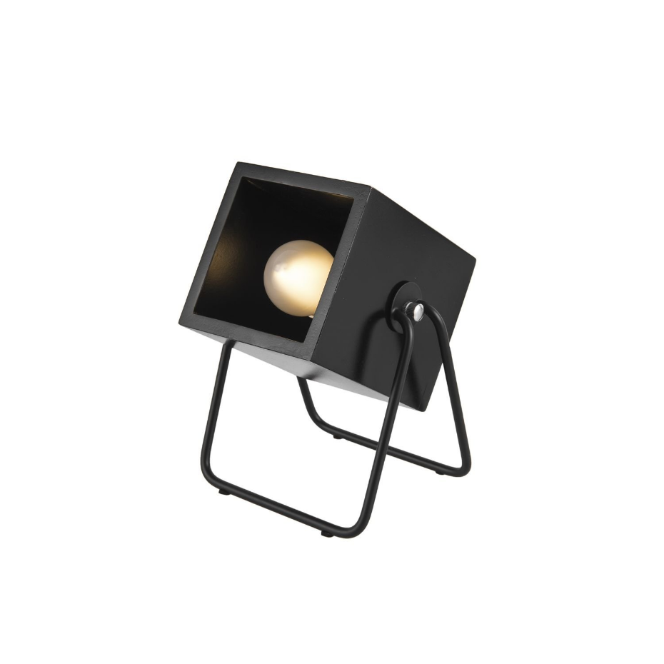 Lampe En Bois Et Métal Carrée Hefty