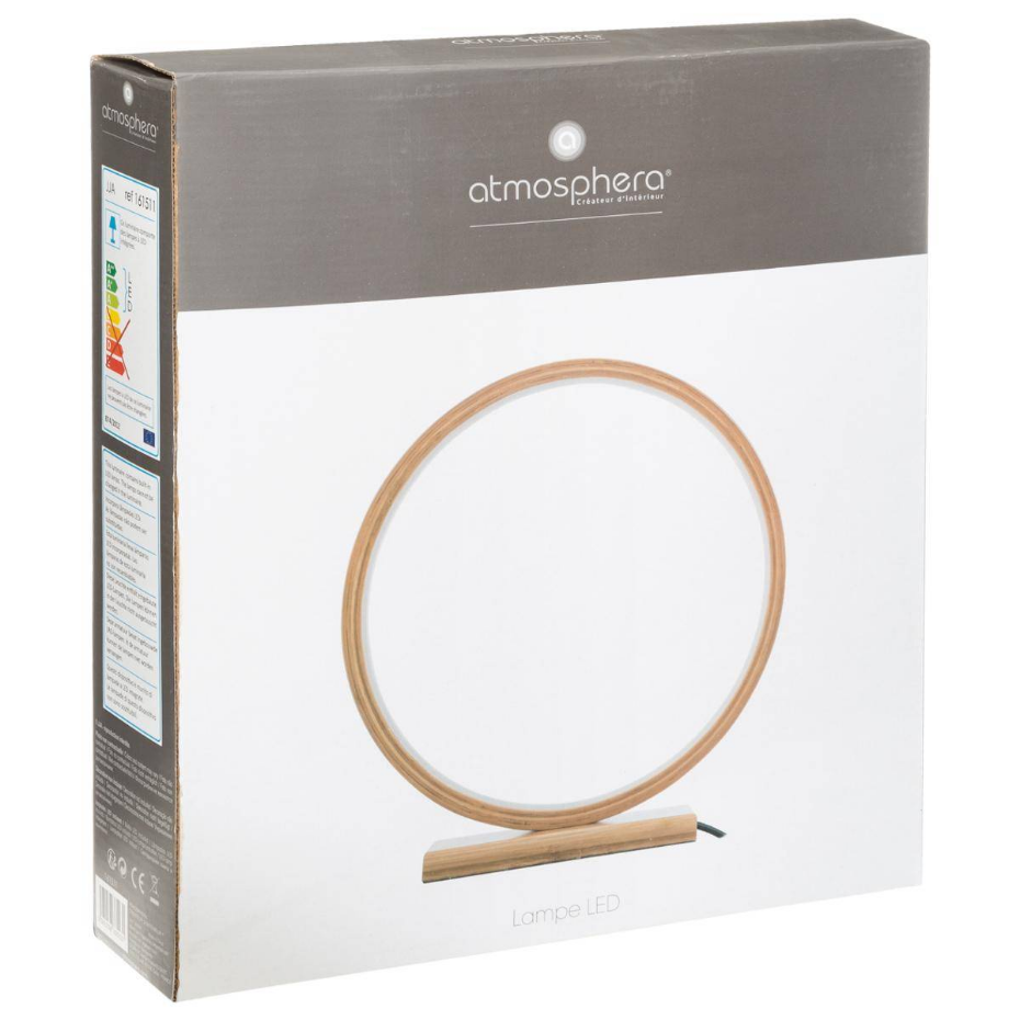 Lampe LED bambou forme circulaire STELA