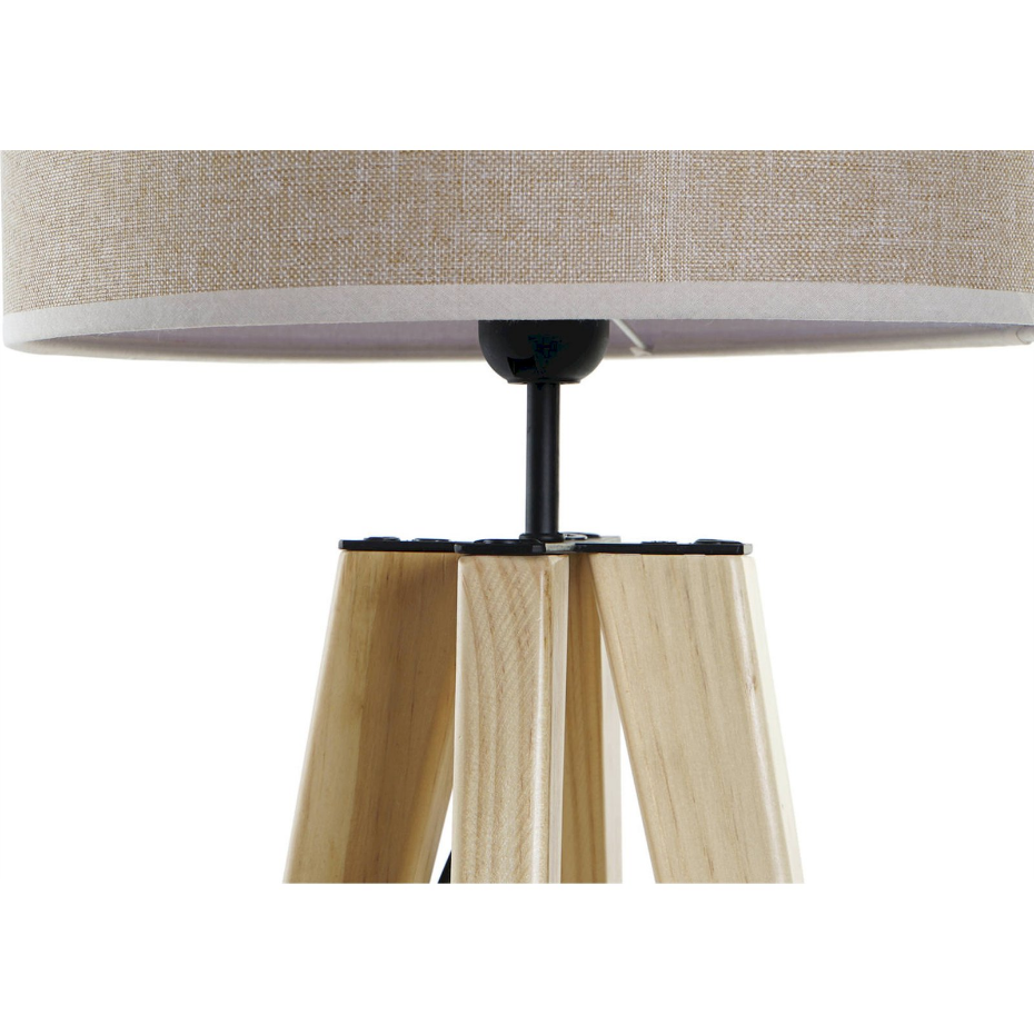 Lampe de table en bois rond Scandi
