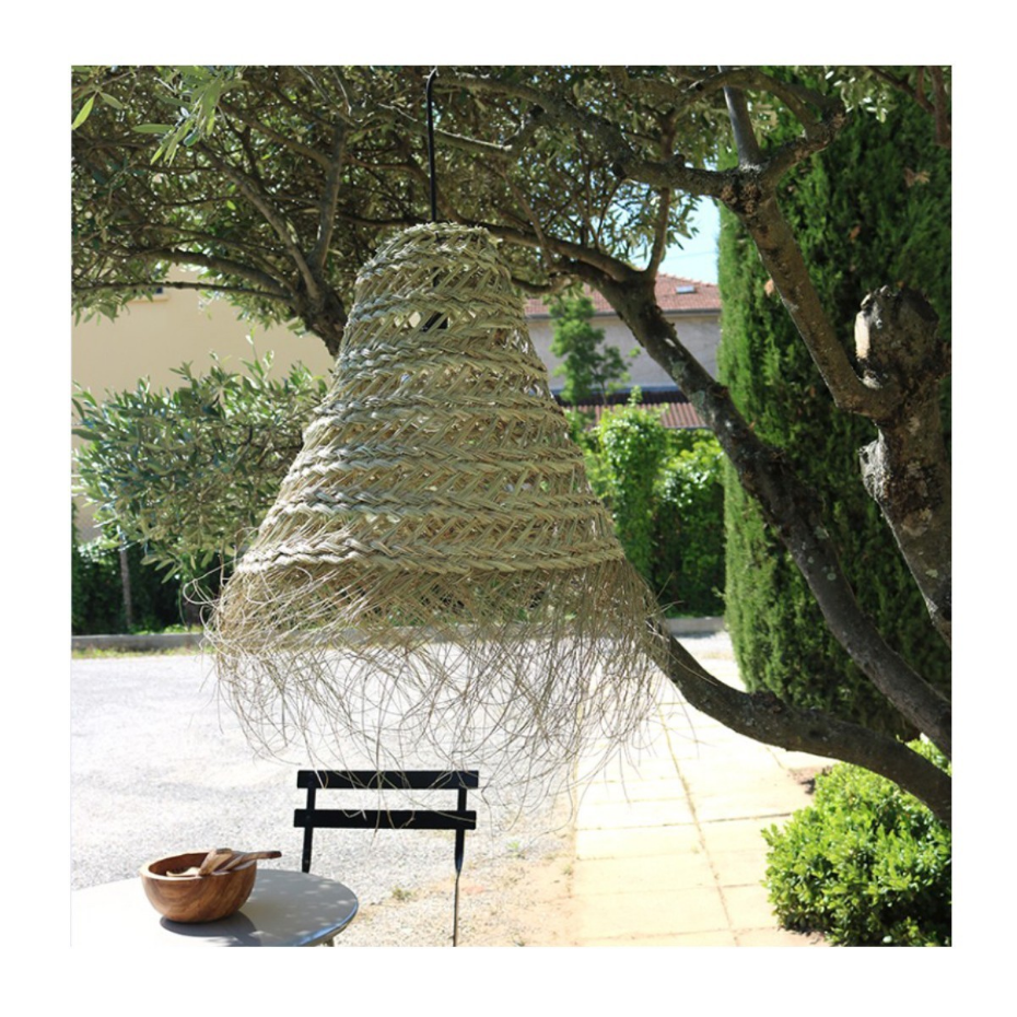Suspension extérieur en fibres végétales tressées, HALFA