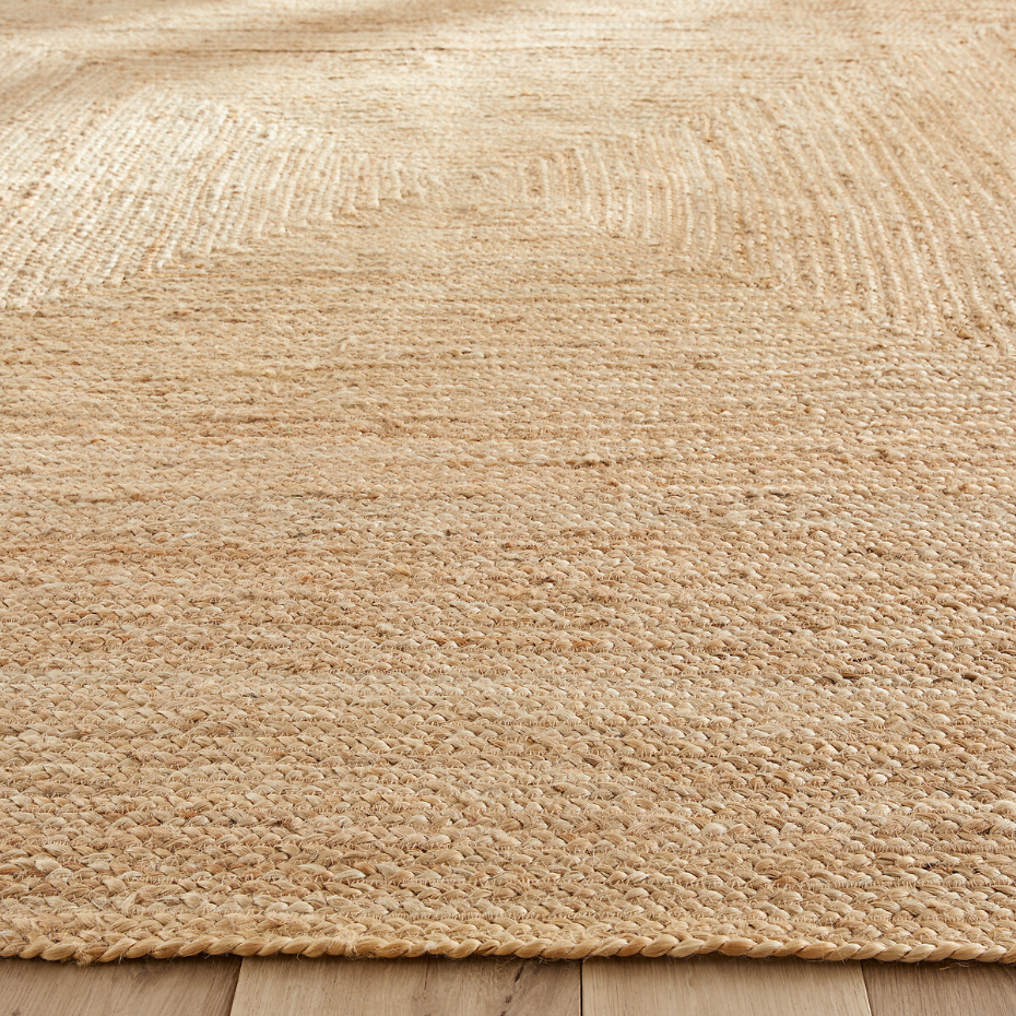 Tapis carré en jute, tressé main, Hempy