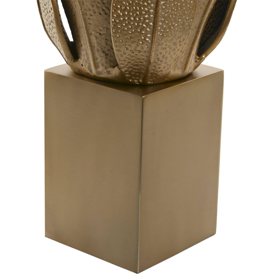 Lampe de table carrée en acier patiné Item Home India Lamps 1c25