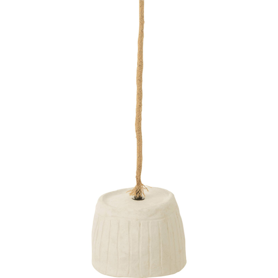 Suspension ronde en papier mâché design moderne
