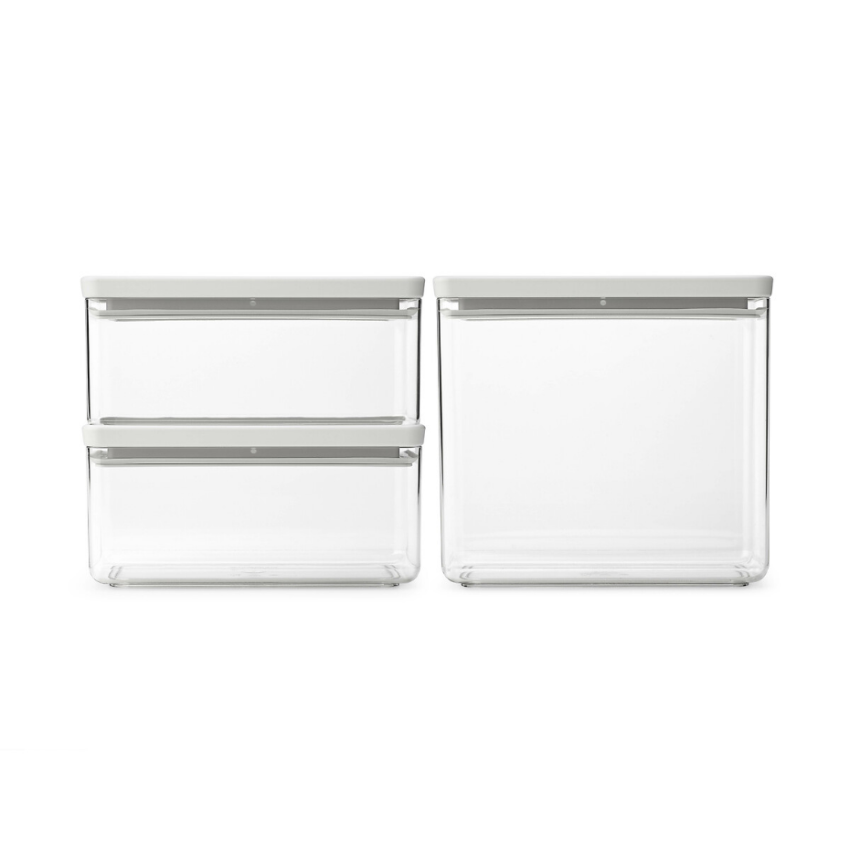 Lot de 3 bocaux empilables 2x1,5L & 1x3.5L