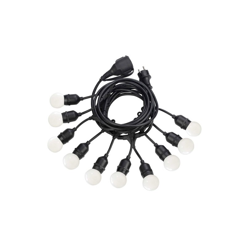 Guirlande Extérieure Noire 6m Raccordable 230 V Fiesta