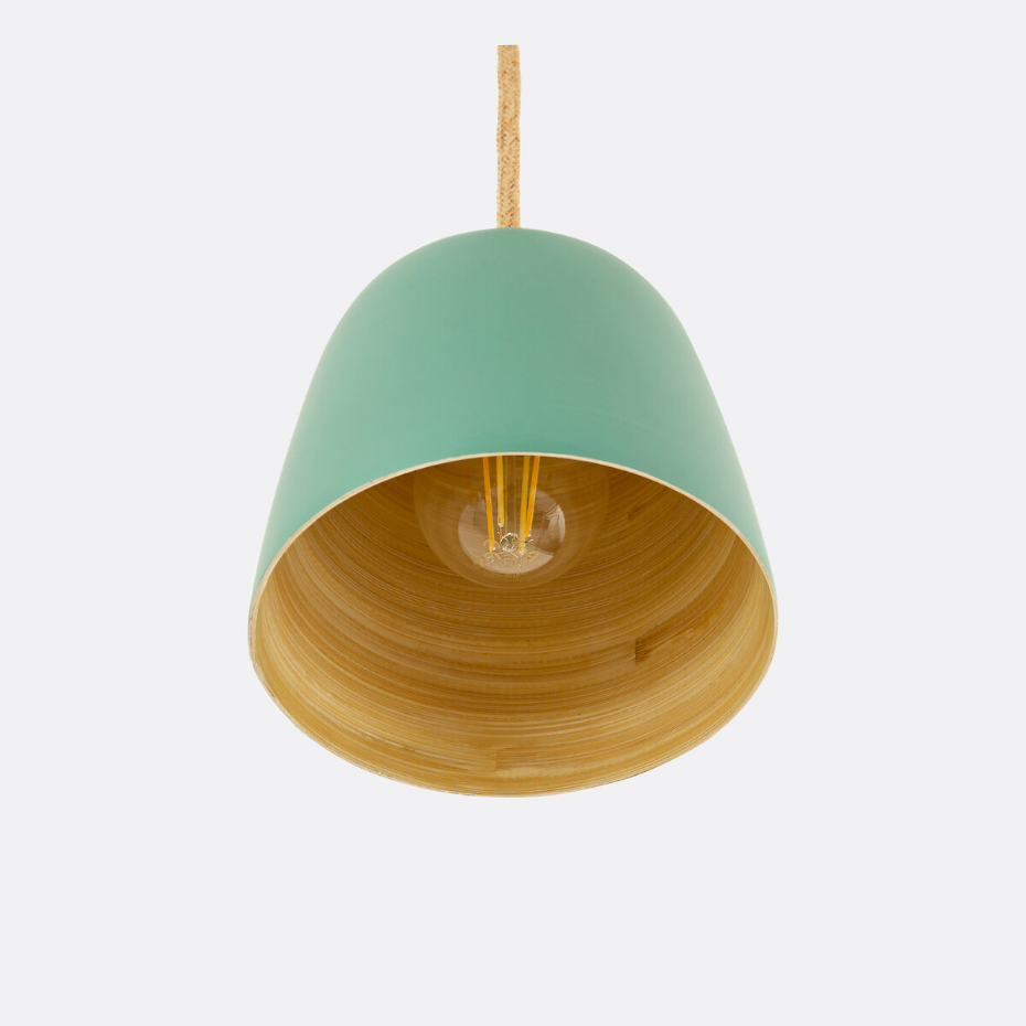 Suspension en bambou colorée Ø15 cm, Bineta