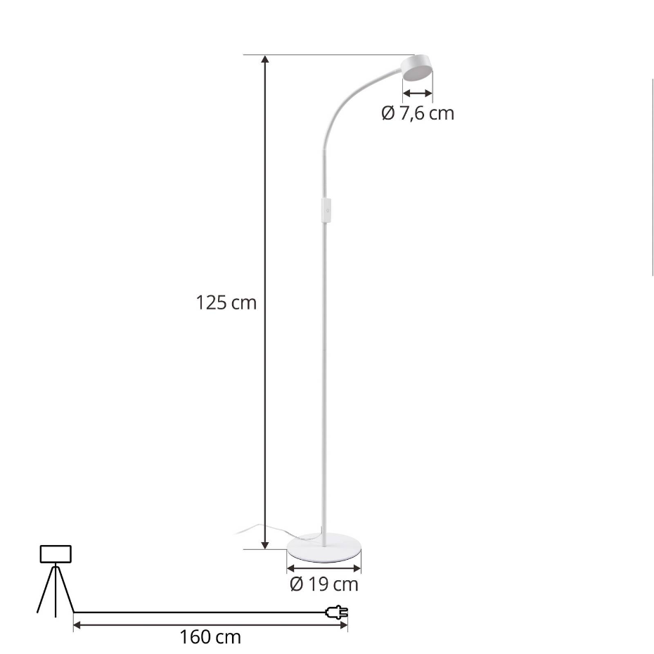 Lampadaire en métal moderneLED, Maori