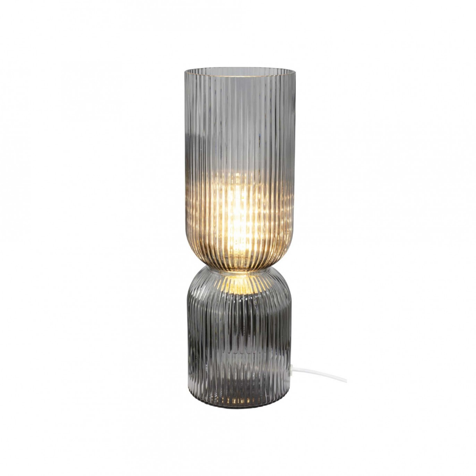 Lampe à poser en verre strié, CHARMY