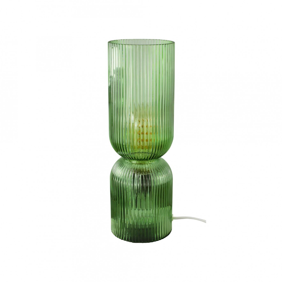 Lampe à poser en verre strié, CHARMY