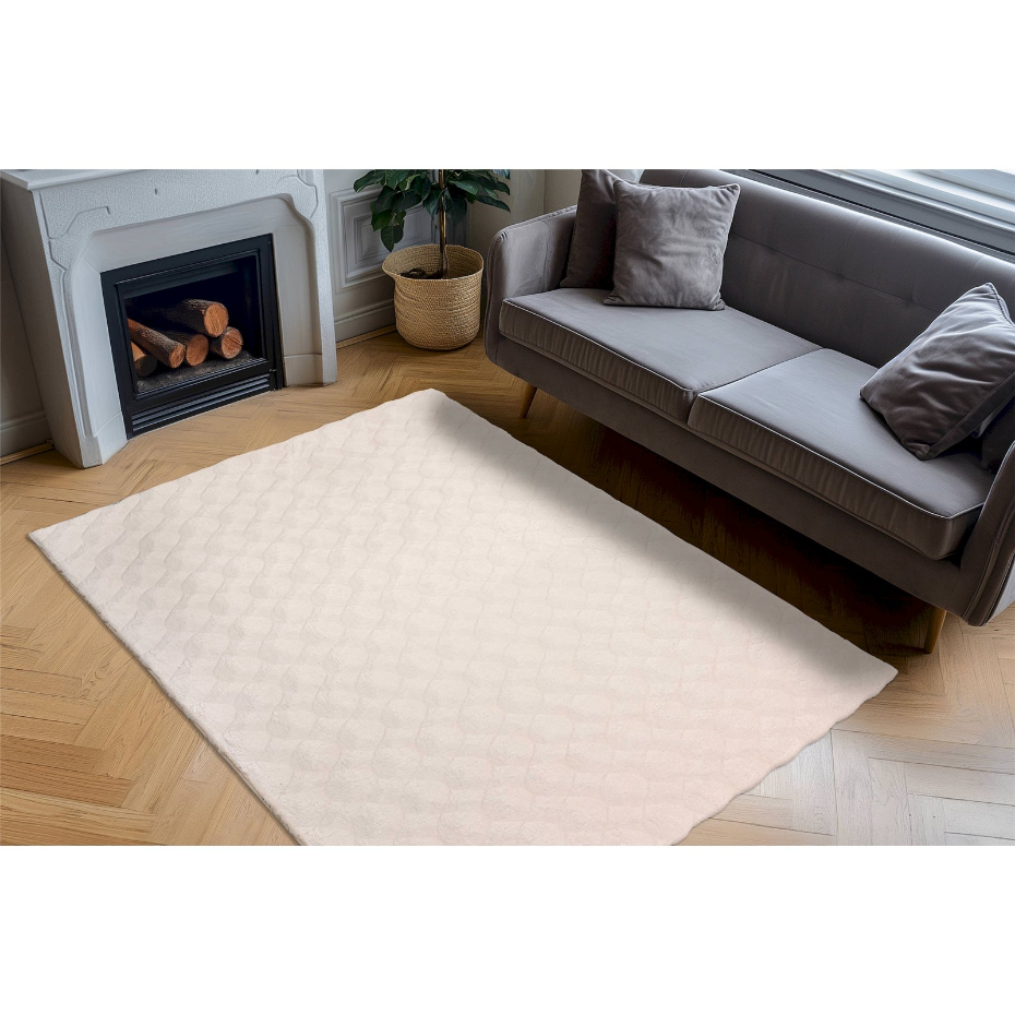 Tapis shaggy en polyester rectangulaire