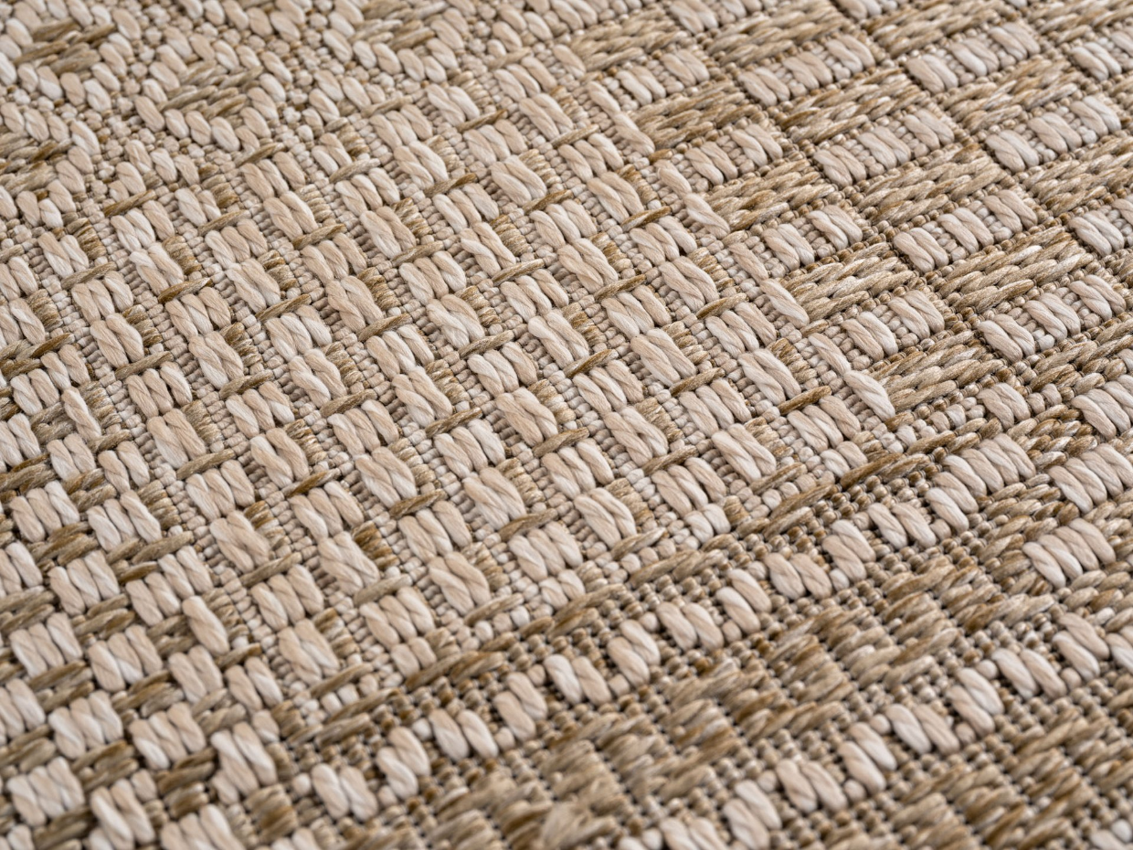 Tapis intérieur extérieur graphique à motifs tissés NEREA