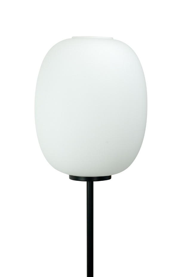 Lampadaire en Verre et Métal noir mat DL39