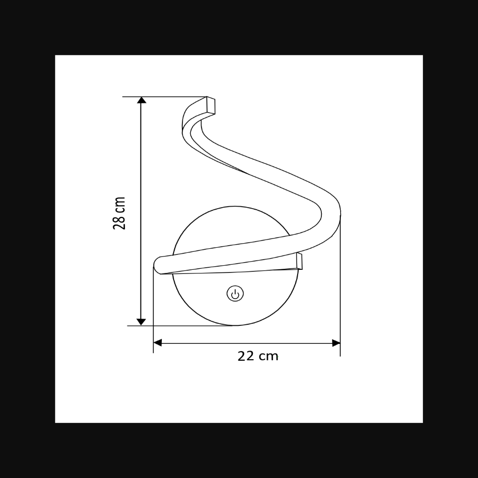 Applique spirale design LED - LOOPER