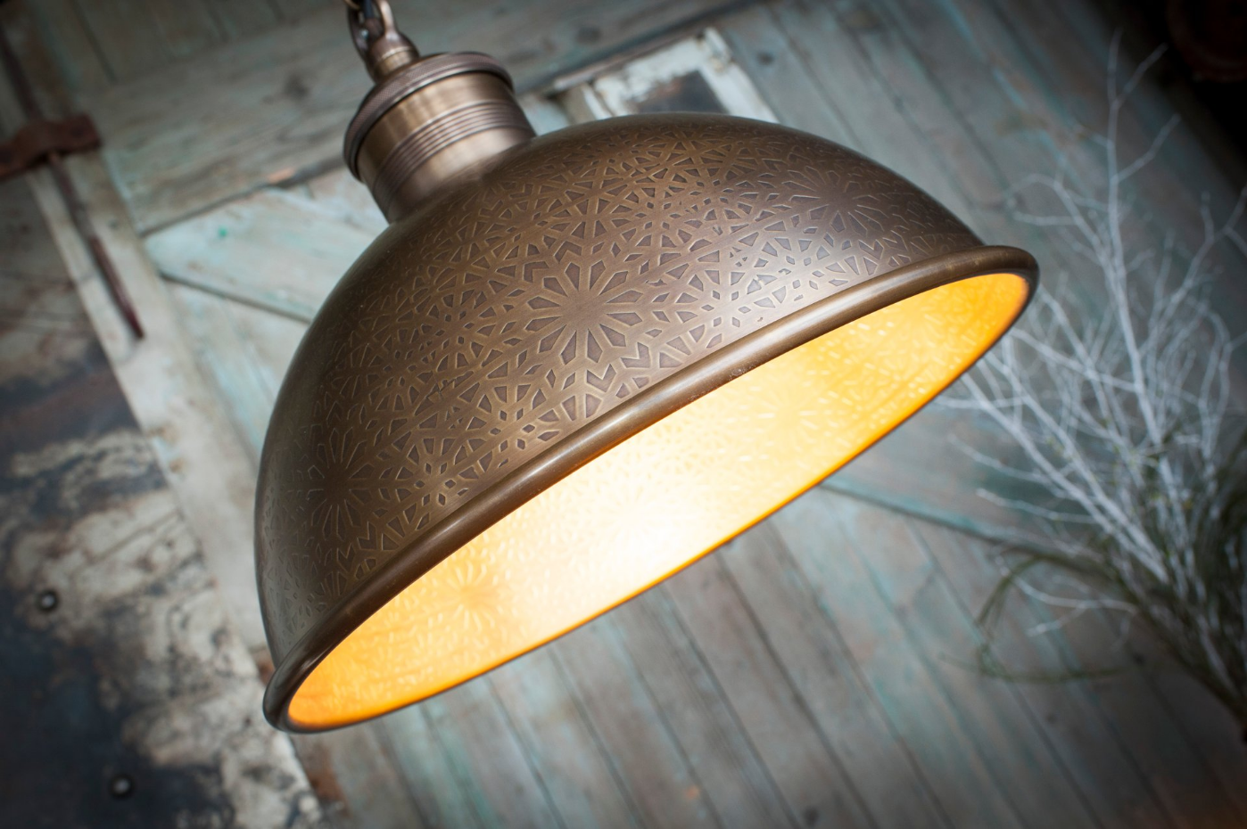 Lampe suspendue en laiton ORIENT EXPRESS