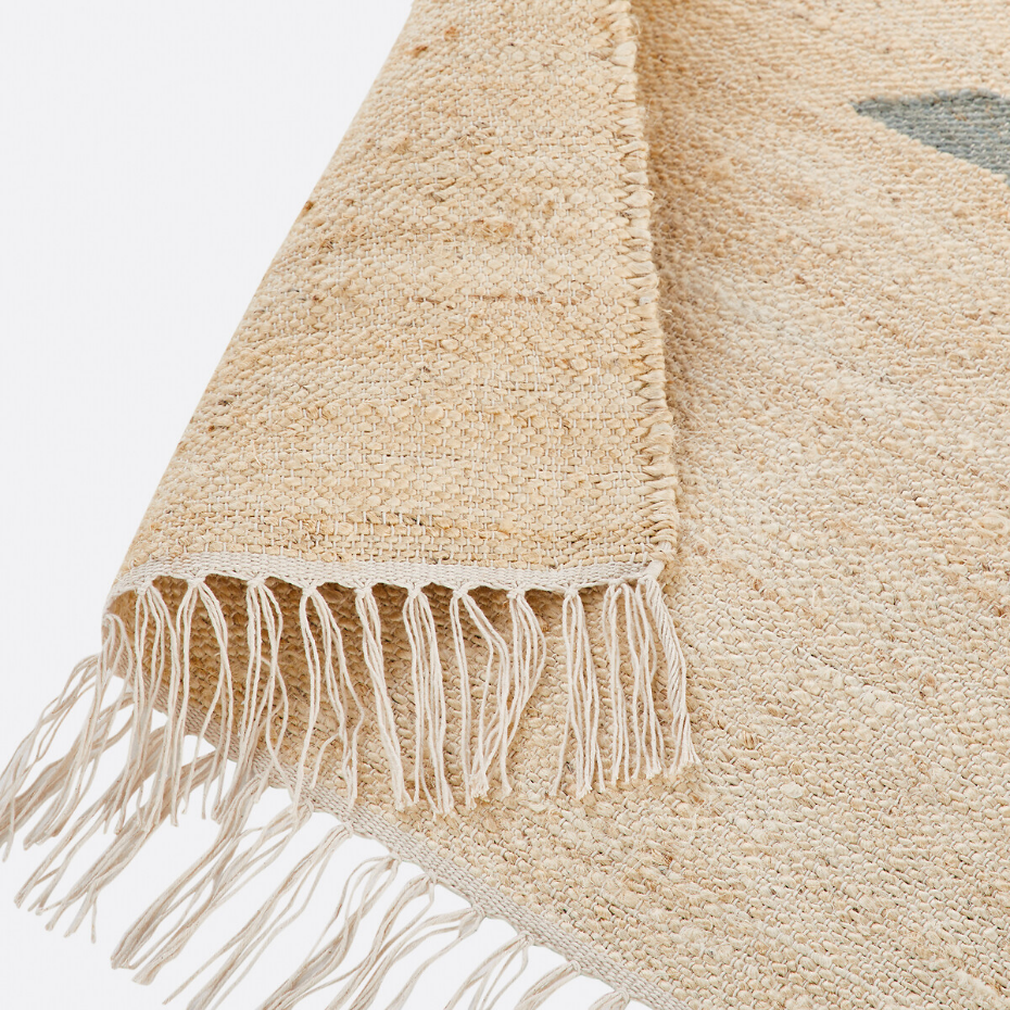 Tapis en jute motif vintage, Quimo