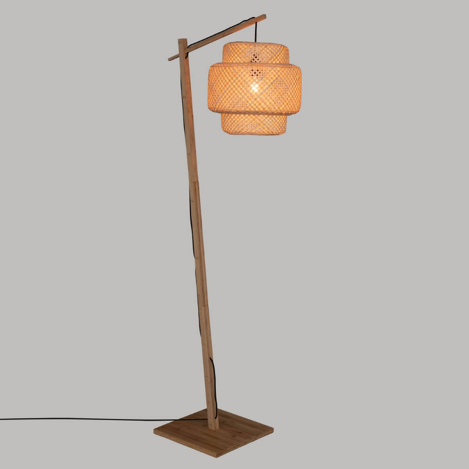 Lampadaire bambou tressé LIBY