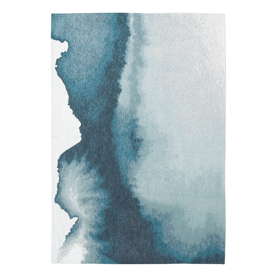 Tapis salon et chambre tissé plat BLUE MIRAGE