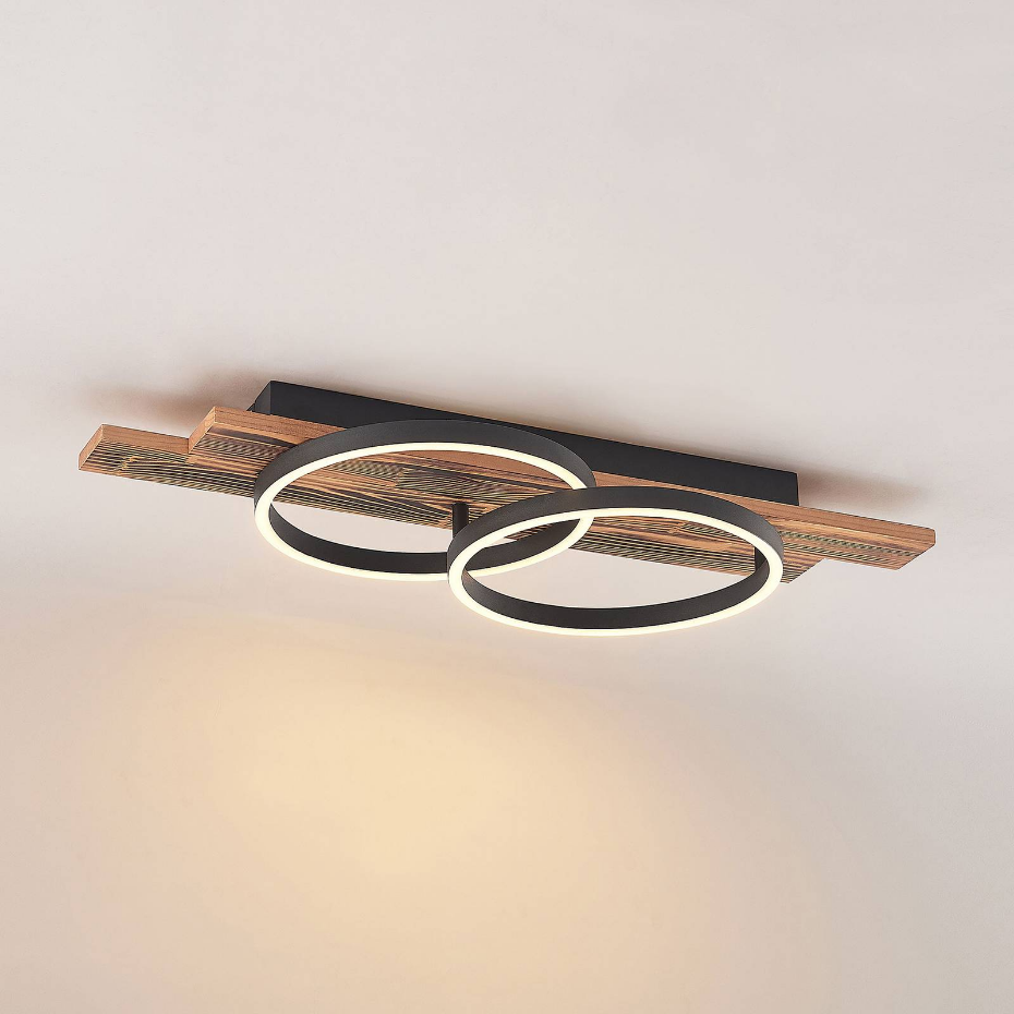 Plafonnier en bois moderneLED, Sentoa