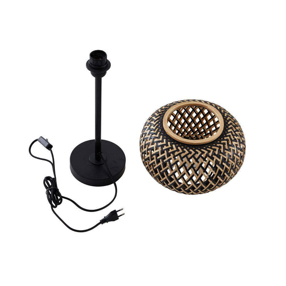 Lampe à poser en bois traditionnelle, Nerys