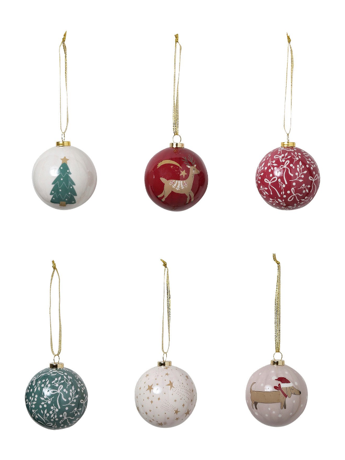 Coffret 6 boules de Noël 3D