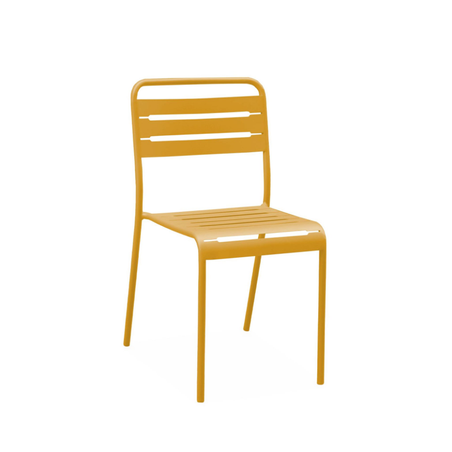 Table de jardin pliante métal + 6 assises AMÉLIA