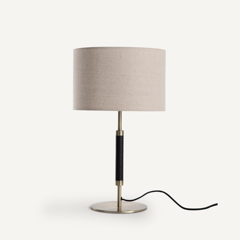 Lampe métal, laiton et lin, Jihana