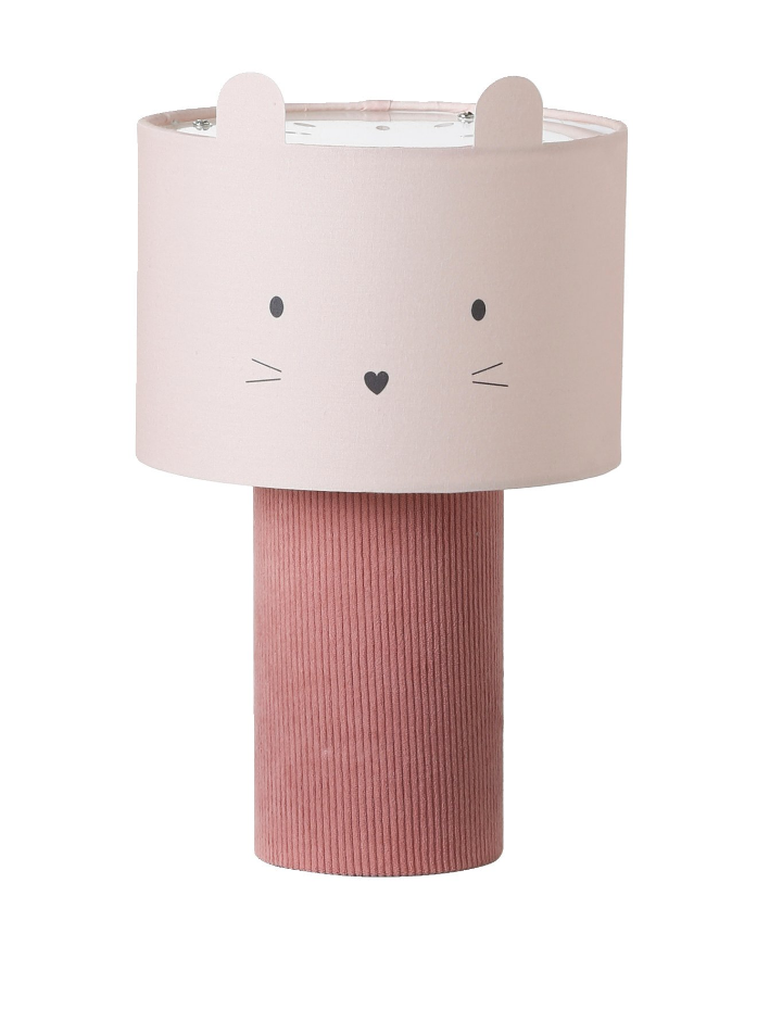Lampe à poser tête d'animal et pied en velours
