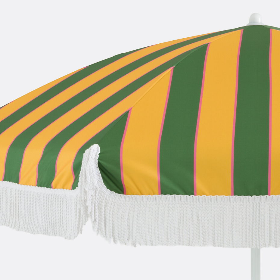 Parasol à franges, tissu avec motif à rayures, VALERIA