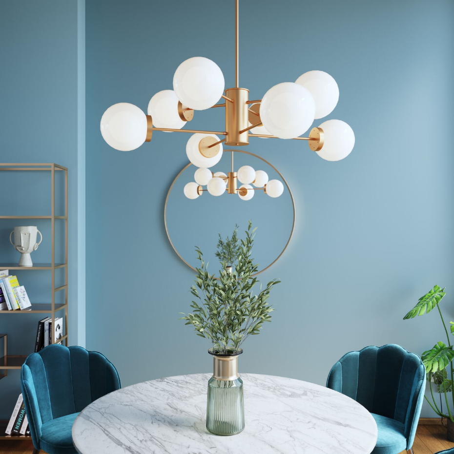 Suspension en verre et acier, HEAVENLY