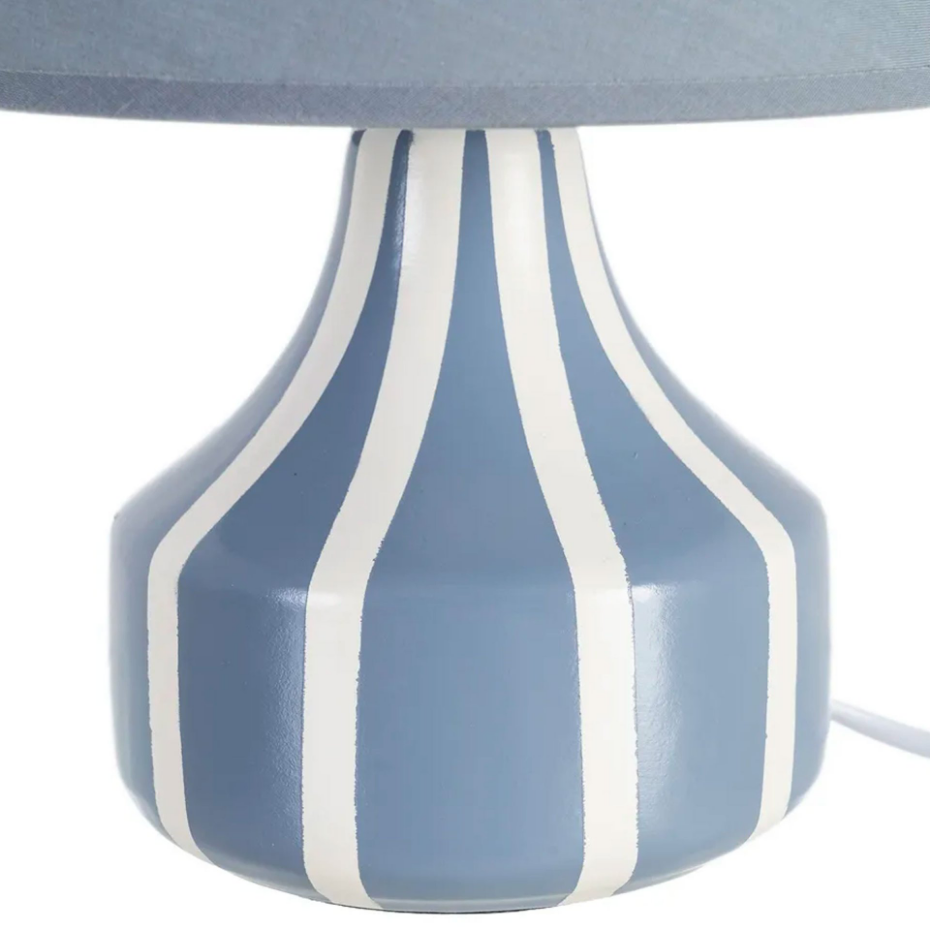 Lampe à poser céramique bleue 22x22x30cm
