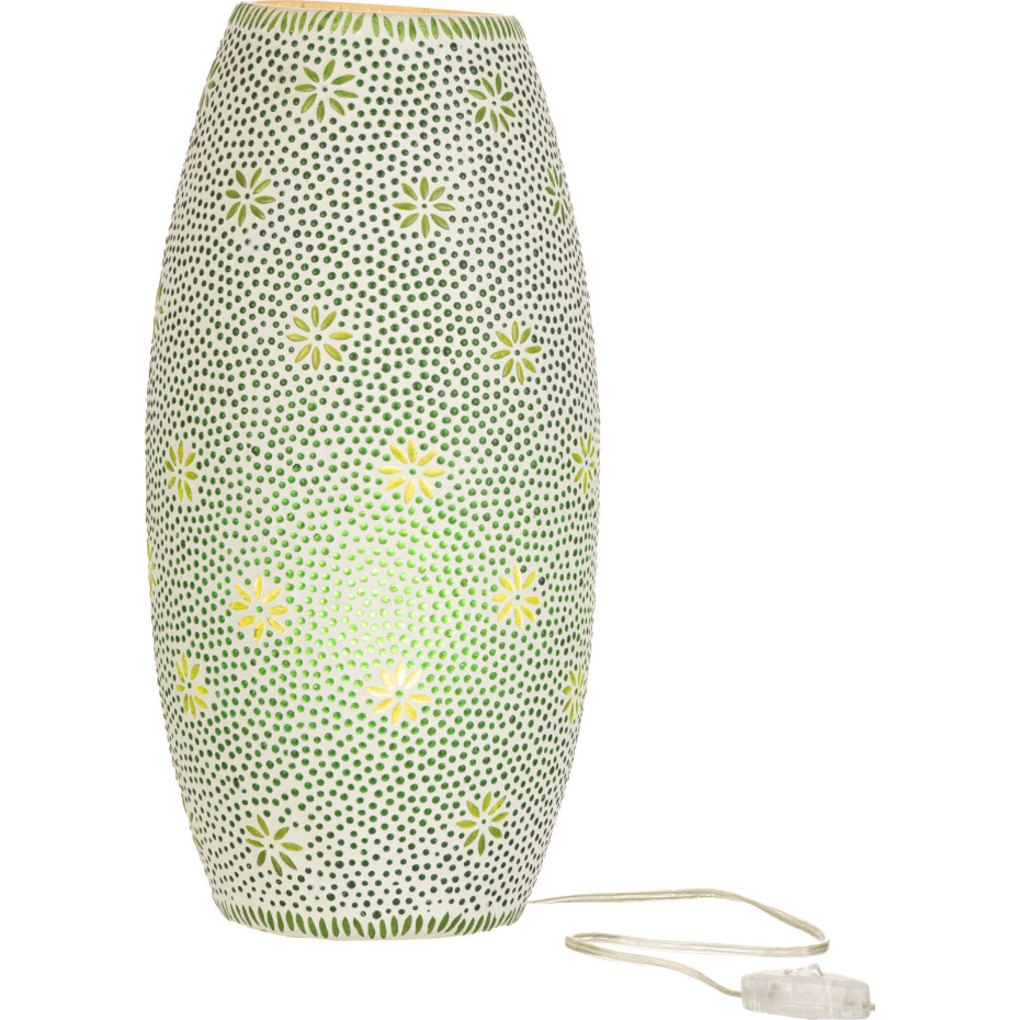 Lampe de salon ovale en verre effet tamisé