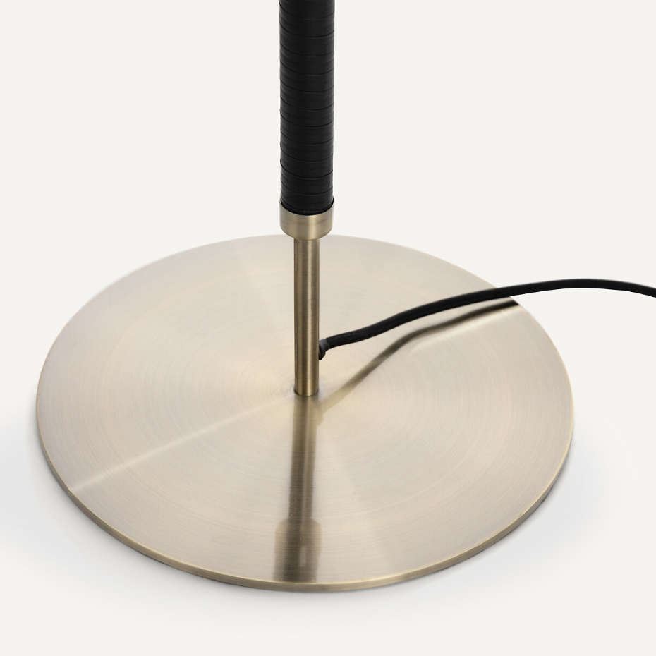 Lampadaire métal fer, laiton et lin, Jihana