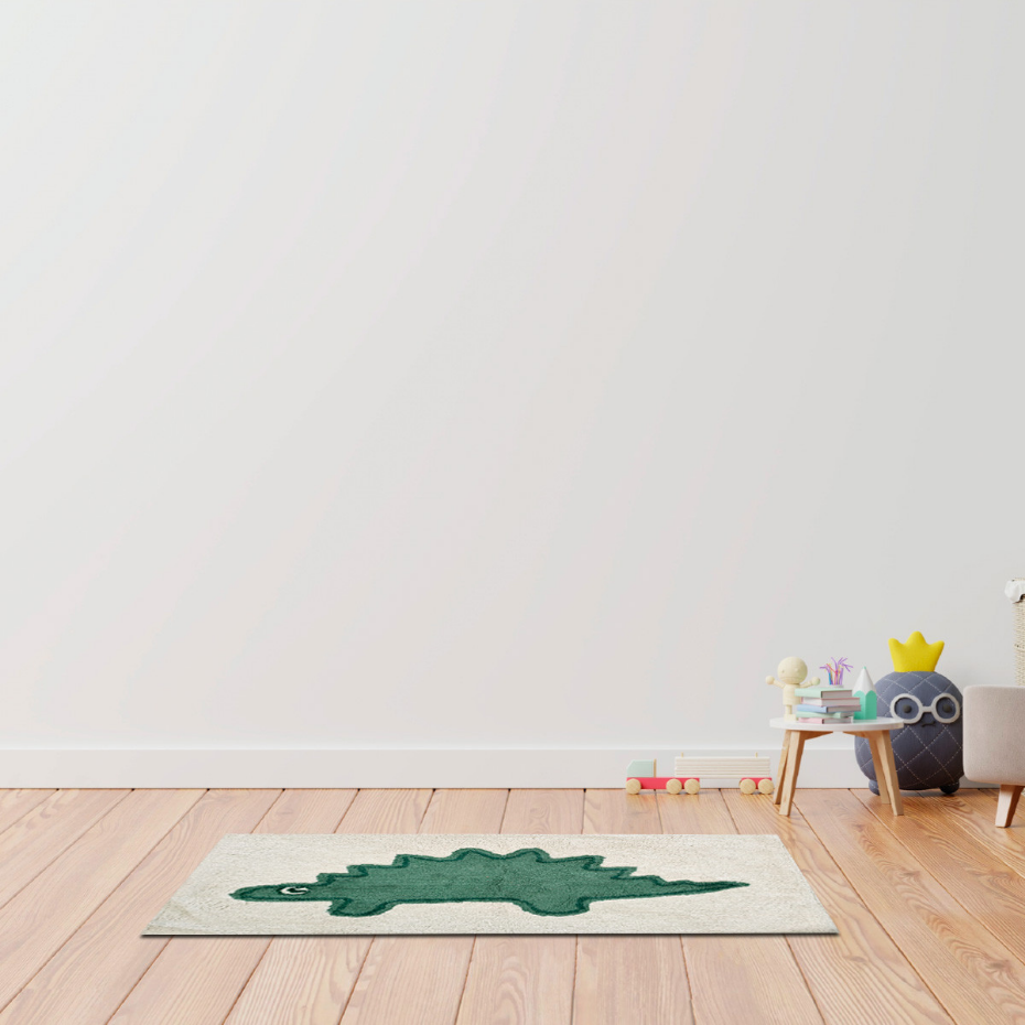 Tapis enfant Dinosaure en coton tufté DINO