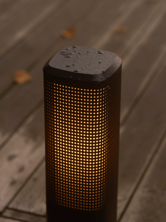 Potelet Sidara 45  Aluminium Seaside noir ,  H. 45 - IP54 - E27 /  Nordlux Extérieur