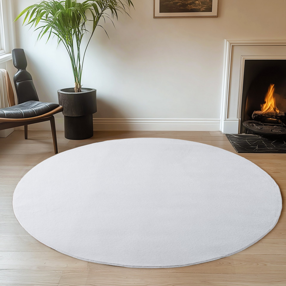 Tapis de salon uni doux ALBA
