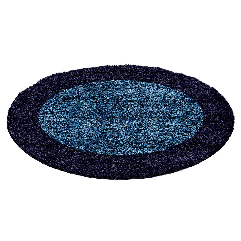 Tapis de salon shaggy rond bicolore OTTA