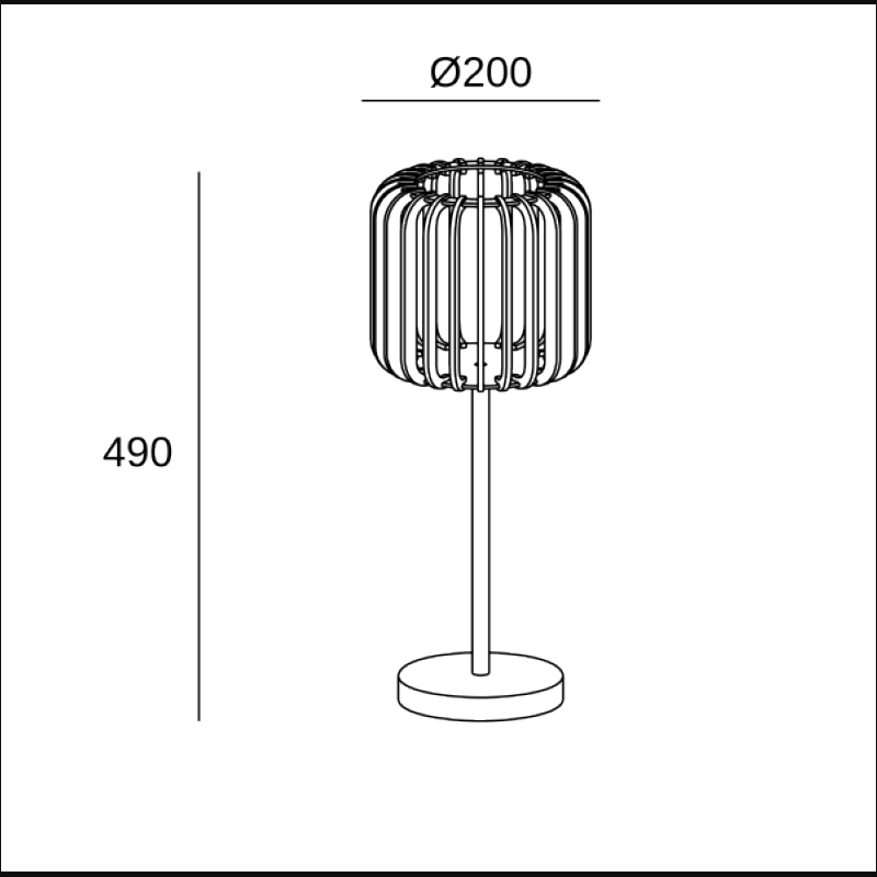 Lampe design en bois scandinave, VIVA