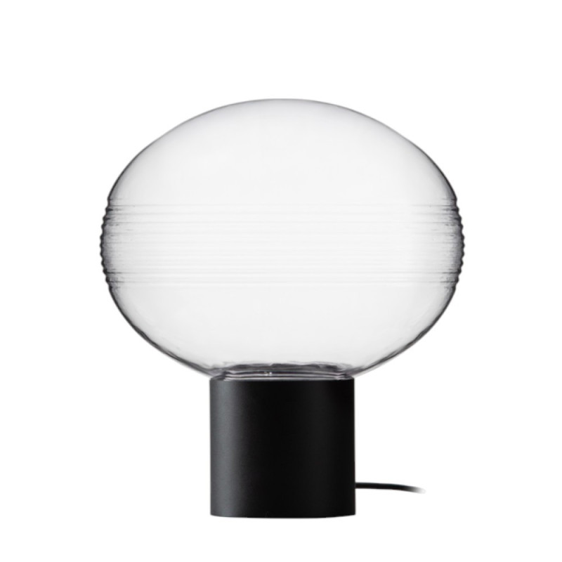 Lampe De Table Verre fumé Et Métal Amar