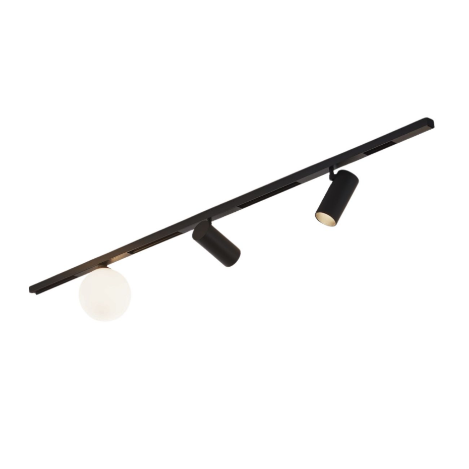 Kit rail LED 2 spots + 1 boule verre - LYNE