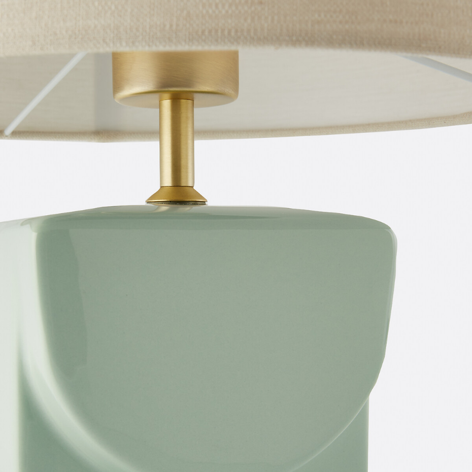 Lampe à poser céramique et lin, Topia