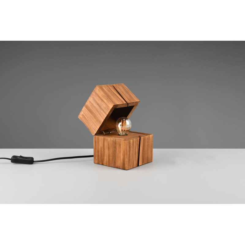 Lampe design en bois vintage, TRESOR