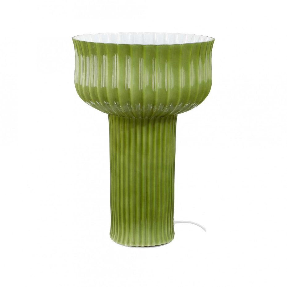 Lampe à poser en verre strié, NEMONE