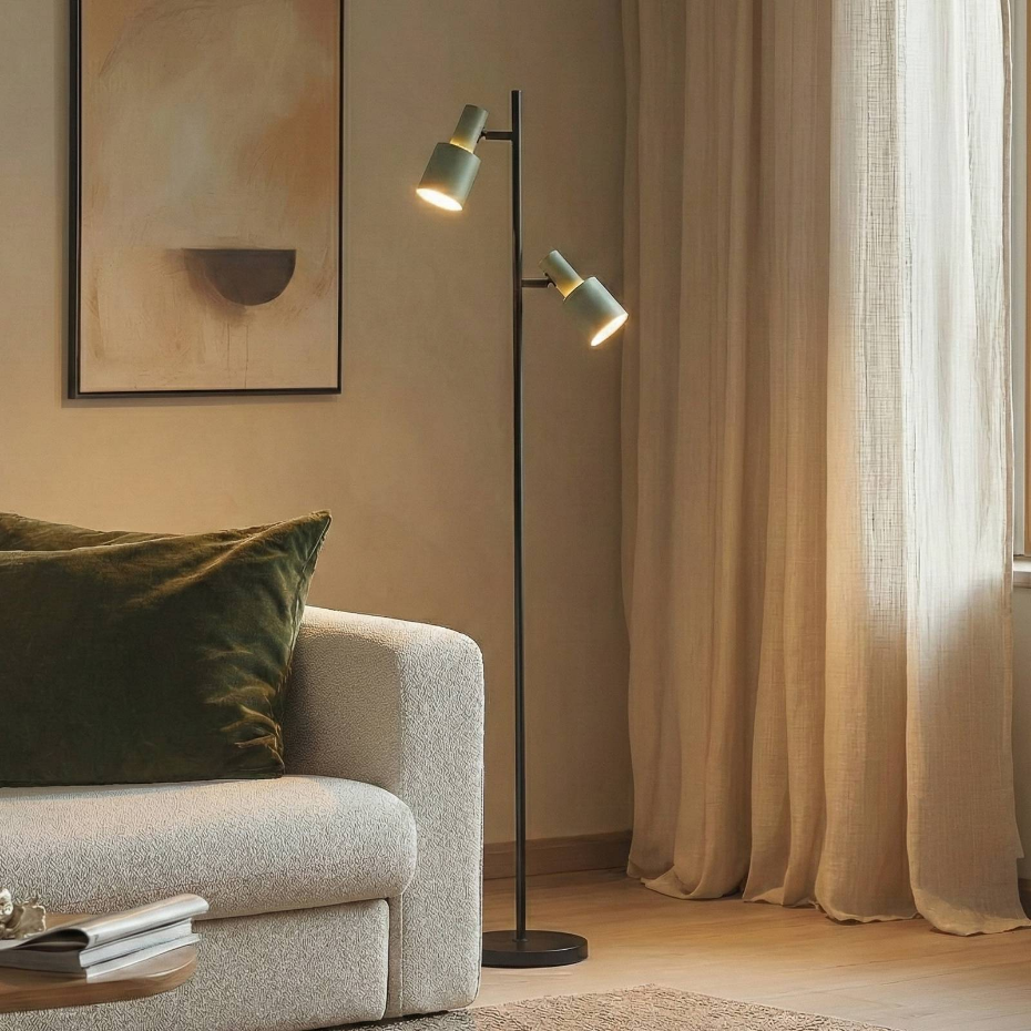 Lampadaire en métal moderne, Ovelia