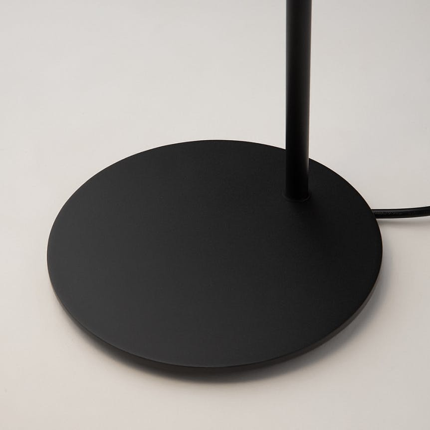 Lampe de chevet noire design - abat-jour plié LENORE