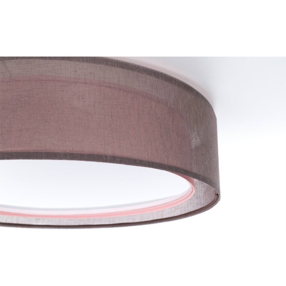 Plafonnier rond en tissu effet lumière douce Puro