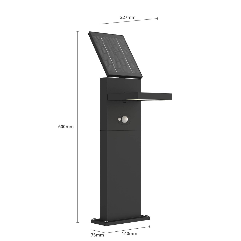 Lampe solaire en aluminium moderneLED