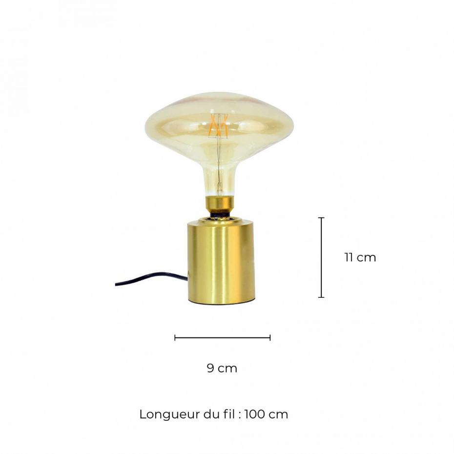 Pied de lampe cylindrique en métal, FUZO