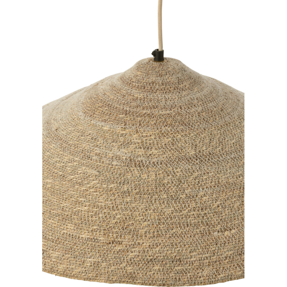 Suspension en rotin forme chapeau ronde